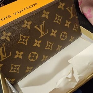 Louis Vuitton Brown and Gold Monogram Clutch